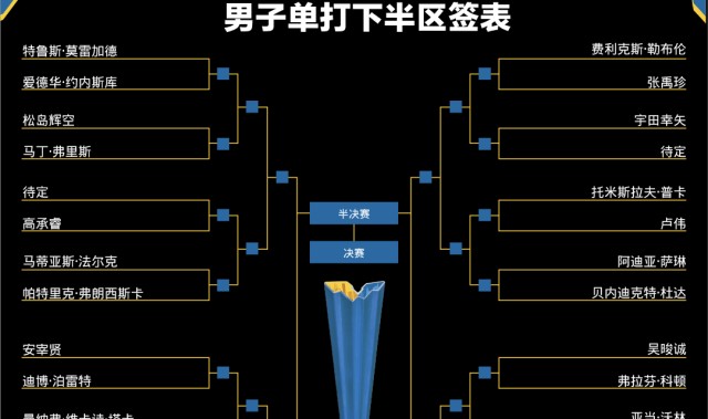 WTT瑞典大满贯男单签表：林高远与梁靖崑落位同一1/8区